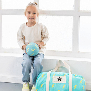 Сумка спортивная текстильная Ratatam "Flash", молнии на бирюзовом